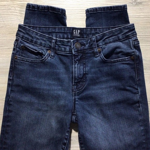GAP 1969 Blue Jeggings with leg zippers size 0 or 25 EUC leggings skinny jeans - Picture 1 of 7